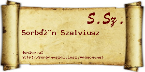 Sorbán Szalviusz névjegykártya